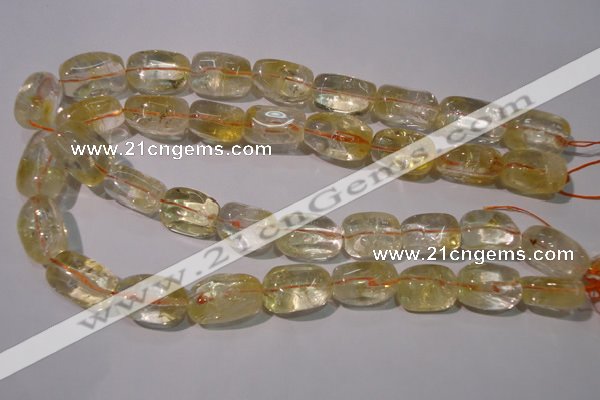 CCR220 15.5 inches 14*23mm nuggets natural citrine gemstone beads