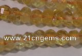 CCR225 15.5 inches 4*6mm faceted rondelle natural citrine beads