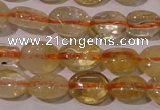 CCR228 15.5 inches 6*9mm oval natural citrine gemstone beads