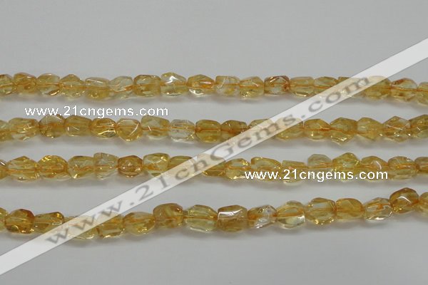 CCR235 15.5 inches 7*9mm nuggets natural citrine gemstone beads