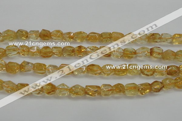 CCR236 15.5 inches 9*12mm nuggets natural citrine gemstone beads