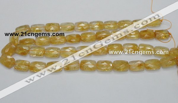 CCR30 15.5 inches 13*18mm faceted rectangle natural citrine beads