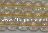 CCR301 15.5 inches 6mm round AB-color natural citrine beads