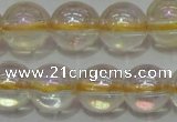 CCR302 15.5 inches 8mm round AB-color natural citrine beads