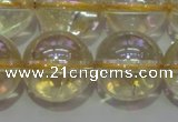 CCR304 15.5 inches 12mm round AB-color natural citrine beads