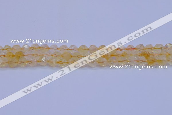 CCR311 15.5 inches 6mm faceted nuggets citrine gemstone beads