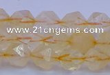 CCR312 15.5 inches 8mm faceted nuggets citrine gemstone beads