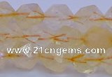 CCR313 15.5 inches 10mm faceted nuggets citrine gemstone beads