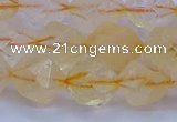 CCR314 15.5 inches 12mm faceted nuggets citrine gemstone beads