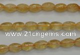 CCR32 15.5 inches 6*8mm faceted rice natural citrine gemstone beads