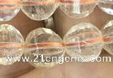 CCR323 15.5 inches 10mm faceted round natural citrine beads