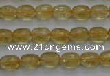 CCR33 15.5 inches 8*10mm faceted rice natural citrine gemstone beads