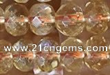 CCR335 15.5 inches 5*7mm faceted rondelle natural citrine beads