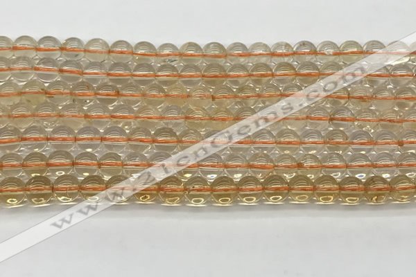 CCR345 15.5 inches 6mm round natural citrine beads wholesale