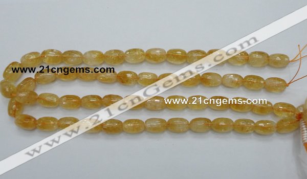 CCR35 15.5 inches 10*15mm faceted rice natural citrine gemstone beads