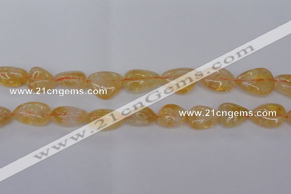 CCR350 15.5 inches 13*18mm - 20*25mm freeform natural citrine beads