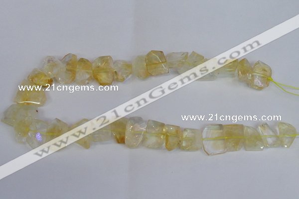 CCR355 15.5 inches 13*18mm - 15*20mm freeform natural citrine beads