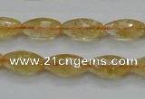 CCR36 15.5 inches 8*16mm faceted rice natural citrine gemstone beads