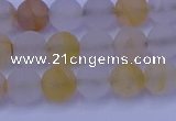 CCR371 15.5 inches 6mm round matte citrine beads wholesale