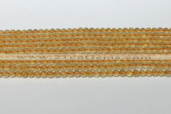 CCR377 15.5 inches 4.5-5mm round citrine gemstone beads wholesale