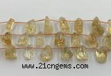 CCR380 15.5 inches 10*13mm - 15*25mm nuggets citrine beads