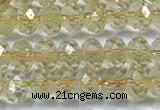 CCR395 15 inches 3*4mm faceted rondelle citrine beads