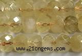 CCR397 15 inches 4*6mm faceted rondelle citrine beads