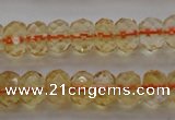 CCR51 15.5 inches 4*6mm faceted rondelle natural citrine beads