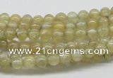 CCR80 15.5 inches 5mm round citrine gemstone beads wholesale