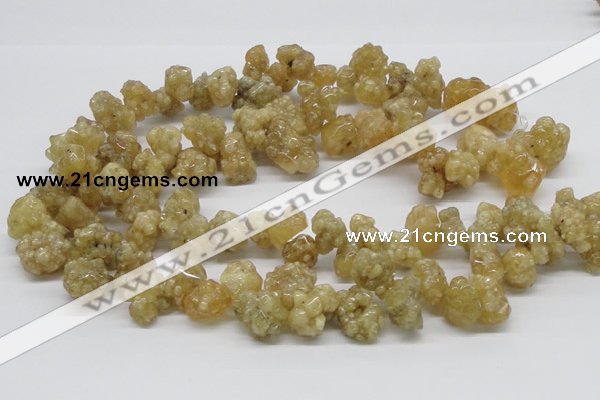 CCR86 15.5 inches 14mm chip citrine gemstone beads wholesale