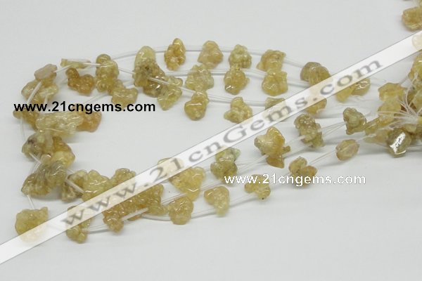 CCR87 15.5 inches 15mm chips citrine gemstone beads wholesale