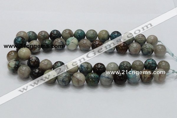 CCS03 15.5 inches 16mm round natural chrysocolla gemstone beads