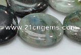 CCS07 15.5 inches 30mm flat round natural chrysocolla gemstone beads