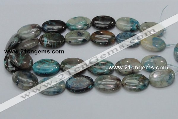 CCS10 15.5 inches 22*30mm oval natural chrysocolla gemstone beads