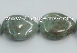CCS101 15.5 inches 18*25mm flat teardrop African chrysocolla beads