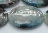 CCS11 15.5 inches 30*40mm oval natural chrysocolla gemstone beads