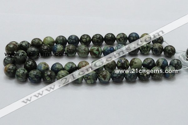 CCS15 15.5 inches 14mm round natural chrysocolla gemstone beads