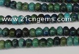 CCS150 15.5 inches 4*6mm rondelle dyed chrysocolla gemstone beads