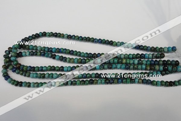 CCS150 15.5 inches 4*6mm rondelle dyed chrysocolla gemstone beads