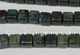 CCS154 15.5 inches 8*8mm cube dyed chrysocolla gemstone beads