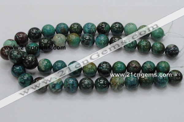 CCS16 15.5 inches 16mm round natural chrysocolla gemstone beads