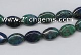 CCS164 15.5 inches 8*12mm oval dyed chrysocolla gemstone beads