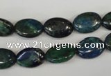 CCS165 15.5 inches 10*14mm oval dyed chrysocolla gemstone beads