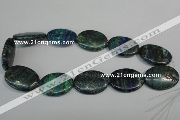 CCS169 15.5 inches 25*35mm oval dyed chrysocolla gemstone beads