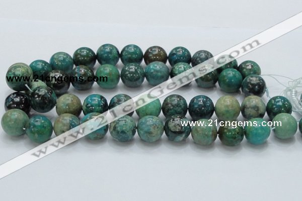 CCS17 15.5 inches 18mm round natural chrysocolla gemstone beads