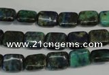 CCS175 15.5 inches 8*10mm rectangle dyed chrysocolla gemstone beads