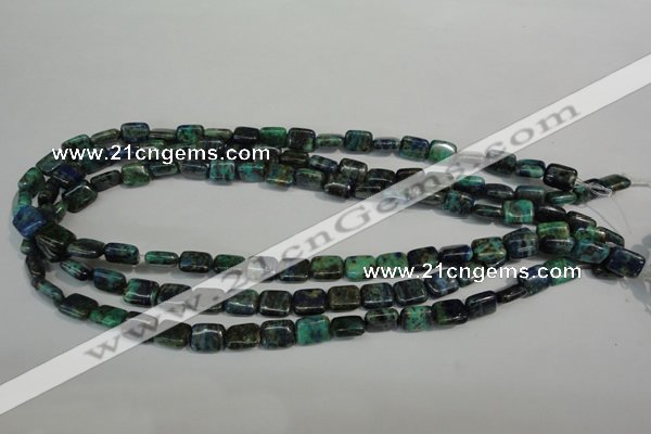 CCS175 15.5 inches 8*10mm rectangle dyed chrysocolla gemstone beads