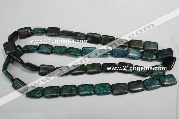 CCS176 15.5 inches 13*18mm rectangle dyed chrysocolla gemstone beads