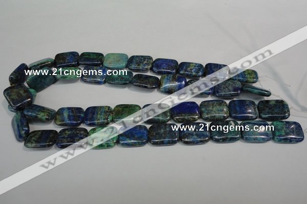 CCS177 15.5 inches 15*20mm rectangle dyed chrysocolla gemstone beads