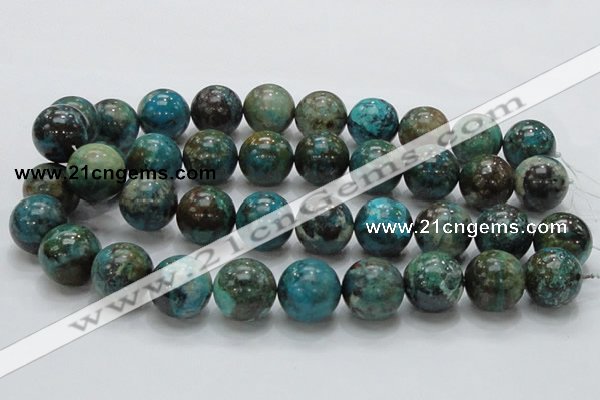 CCS18 15.5 inches 20mm round natural chrysocolla gemstone beads